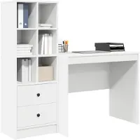 vidaXL Bureau Wit 135,5 x 50 x 127 cm 2 st