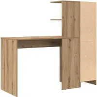 vidaXL Bureau Artisan Eiken 133.5 x 50 x 124 cm 2 st