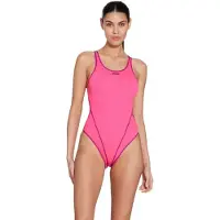 Zoggs Melbourne Haxback Swimsuit Roze 38 Vrouw