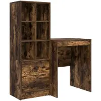 Syfax Bureau Gerookt eiken 105,5 x 50 x 127 cm 2 st