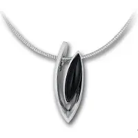 Trendjuwelier huiscollectie 1305911 Zilveren Ketting Onyx 42+3 cm