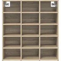 vidaXL Schoenenkast 77,5 x 30 x 83,5 cm Bewerkt hout Sonoma Eik