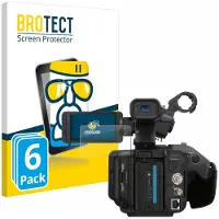 BROTECT Screenprotector 6 Stuks voor Sony PXW-Z200 Beschermglas transparant