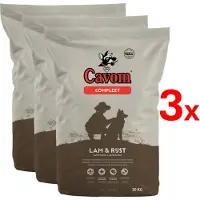 Cavom compleet Lam & Rijst - geperste brokken - 3x 20 kg