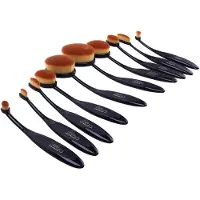 Italian Design Set van 10 make-up kwasten | zwart