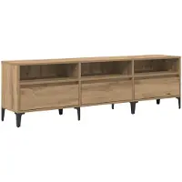 vidaXL Tv-meubel 150x30x44,5 cm bewerkt hout artisanaal eikenkleur