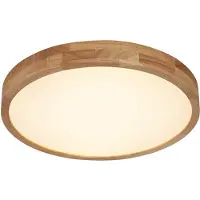 QAZQA Scandinavische plafondlamp hout 50cm incl. LED dimbaar - Pecker