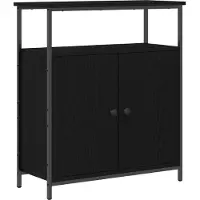 vidaXL Dressoir Zwart Eiken 70 x 30 x 80 cm Bewerkt hout