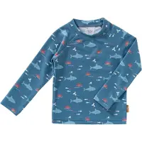 Fresk Zwemshirt 110 - Sneldrogende Zwemkleding voor Kinderen - UPF 50 - Zwemshirt voor Jongens - Zwempak met Lange Mouwen - Blauw - Shark