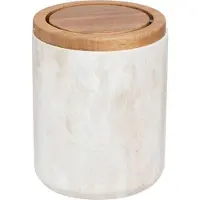 5 Five 5Five Como Tafel afvalemmer met deksel - Marmereffect - 1,5L - Beige