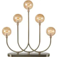 Markslöjd Kandelaar Enys, antiek messing, ijzer/glas, 5-lamps, E5 Enys, brons / oud-messing, Woon-/ Eetkamer, metaal