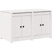 vidaXL Keuken Kast MEPPEL Wit 106 x 55 x 64 cm Massief grenenhout