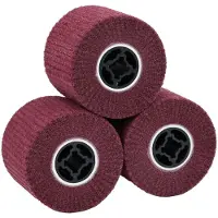 vidaXL Schuurrollen, 3 stuks, rood, 12 x 12 x 10 cm, synthetische vezel