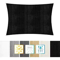 Lumaland Rechthoekige luifel van incl. spankoorden|Rechthoekig 2 x 3 m| 160 g/m² - zwart