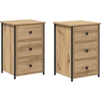 vidaXL Nachtkastje 2 st Bruin 40 x 36 x 60 cm