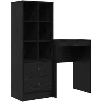 vidaXL Bureau Zwart Eiken 105,5 x 34 x 127 cm 2 st