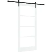 vidaXL Schuifdeur ORKDAL Wit en Zwart 93 x 202 cm