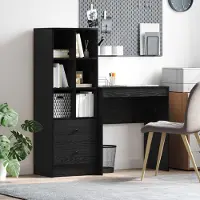 Prolenta Maison Exclusive - Tafel met lade, 2 stuks, zwart eikenhout