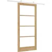 vidaXL Schuifdeur ORKDAL 93 x 202 cm Massief grenenhout en glas