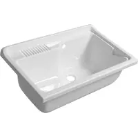 A&n&a aqualine Wandhangende spoelbak 80x50cm, kunststof, wit