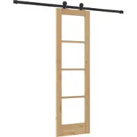 vidaXL Schuifdeur ORKDAL 61 x 198,5 cm Massief grenenhout en glas