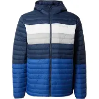 Columbia Outdoorjas 'Powder Pass' navy / enziaan / lichtgrijs / wit