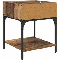 vidaXL Nachtkastje Oudhout 40 x 40 x 50 cm Bewerkt hout