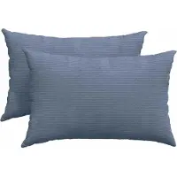 vidaXL Zitkussens 2 pcs Blauw 60 x 40 cm Corduroy stof