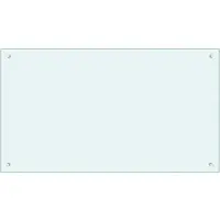 vidaXL Keukenachterwand 2 st Wit 100 x 60 cm gehard glas