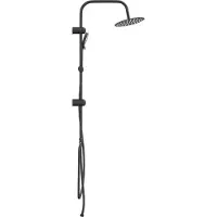 vidaXL Douchesysteem, zwart, 47 x 20 x 95 cm, roestvrij staal