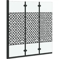 vidaXL Douche Omheining Zwart en Transparant 130 x 130 cm gehard glas