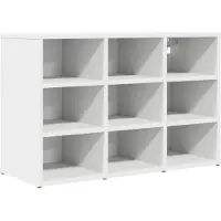 vidaXL Schoenenkast 77,5 x 30 x 51 cm Bewerkt hout Wit