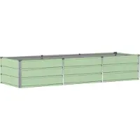 vidaXL Plantenbak Groen 240 x 80 x 45 cm Staal