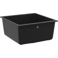 vidaXL Wasbak 80% Kwarts en 20% Hars 430 x 460 mm Zwart