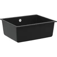 vidaXL Wasbak 80% Kwarts en 20% Hars 530 x 460 mm Zwart