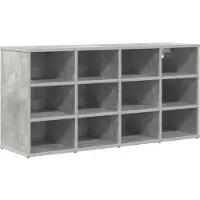 vidaXL Schoenenkast 103 x 30 x 51 cm Bewerkt hout Betongrijs
