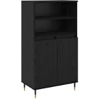 vidaXL Highboard Zwart 60 x 36 x 110 cm Bewerkt hout