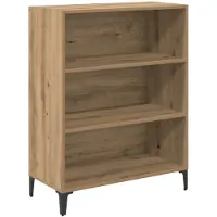vidaXL Dressoir Artisan Eiken 69,5 x 32,5 x 90 cm Bewerkt hout