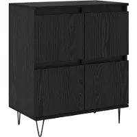 Syfax Dressoir Zwart Eiken 60 x 35 x 70 cm
