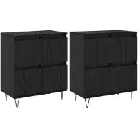 Syfax Dressoirs 2 pcs Zwart eiken