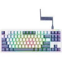Trust GXT 872 Xyra - Gaming Toetsenbord - Mechanisch met Lineaire LEOBOG Seiya Switches - Hot-swappable - TKL - RGB - Bedraad - PC/PS5 - QWERTY US - Wit
