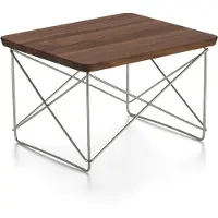 Vitra Occasional Ltr Bijzettafel Walnoot / Roestvrij Staal - Bijzettafels & buffetten Massief Walnoot Walnut - 20119531