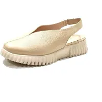 Wonders Dames Leren Sandalen Flexfly 11 Beige (39), Leer, Plat, Geen, Casual A-4411_5078_1050