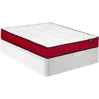Vente-unique Set 160 x 200 cm bedbodem met opbergruimte wit + pocketveringmatras dikte 20cm - JUBIA van YSMÉE