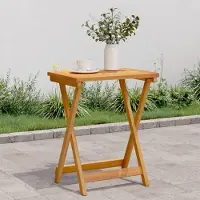 Prolenta Maison Exclusive - Opklapbare tuintafel, 50x36x60 cm, massief acaciahout