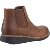 Hush puppies Leonie Leren Damesschoenen Bruine Platte Chelsea Laarzen