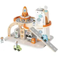 Tooky Toy Tooky speelgoed houten ruimte parkeerplaats ruimtestation