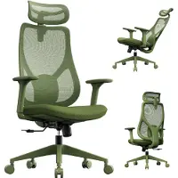 Sense7 MOYO - Bureaustoel - Verstelbare hoogte - Gamingstoel - 3D-armsteunen - Verstelbare hoofdsteun - Ergonomische Kantelbare Rugleuning - Groen