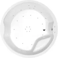 Polysan Royal Round Whirlpoolbad, 172x172x49cm, Active Hydro-Air, chroom