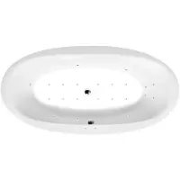 Polysan Stadium Whirlpoolbad, 190x95x46cm, Active Hydro-Air, chroom